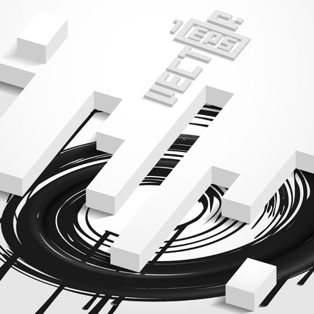 Abstract 3D Geometrical Design. Vector Illustration. のイラスト素材