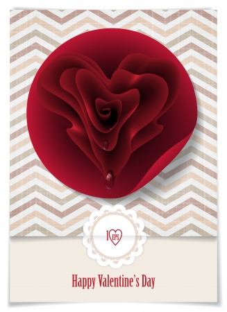 Greeting Card Design, Template. Happy Valentines Day.  のイラスト素材