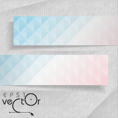 3D Abstract Banners With Place For Your Text. Vector Illustration. のイラスト素材