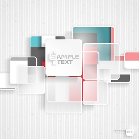 White Square Element On Stripes Background. Vector Illustration. Eps 10.のイラスト素材