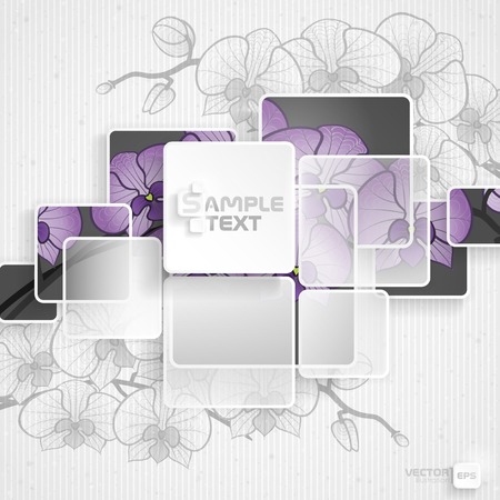 White Square Element On Stripes Background. Vector Illustration. Eps 10のイラスト素材