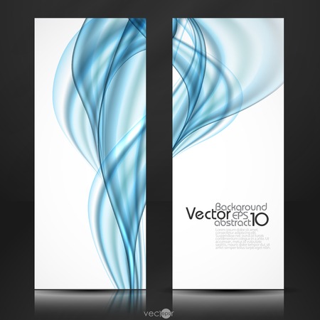 Abstract Blue Wavy Background. Vector Illustration. Eps 10のイラスト素材