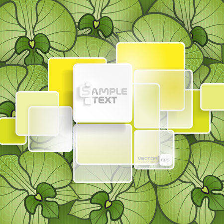 White Square Element On Stripes Background. Vector Illustration. のイラスト素材