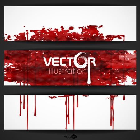 Bloody Watercolor Spots. Vector Illustration. のイラスト素材