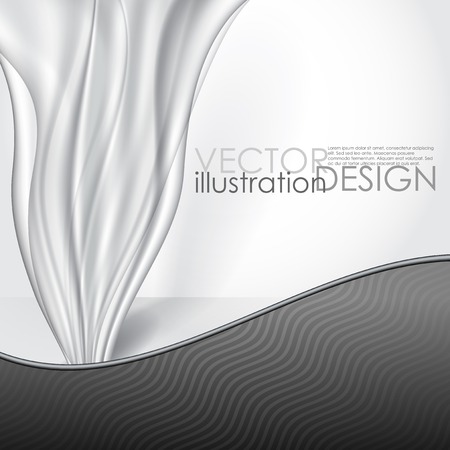 Abstract Blue Wavy Background. Vector Illustration.のイラスト素材