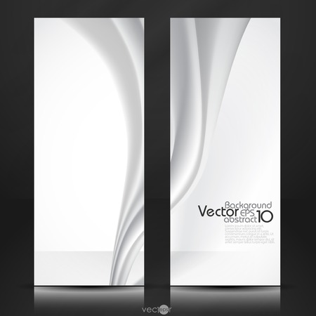Abstract Gray Wavy Background. Vector Illustration. のイラスト素材