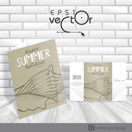 Greeting Card Design, Template. のイラスト素材