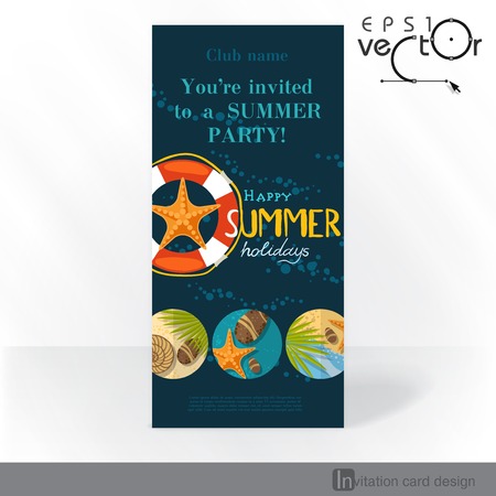 Party Invitation Card Design, Template. のイラスト素材