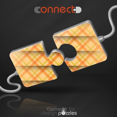 Modern Puzzle Template. Vector Illustration. のイラスト素材