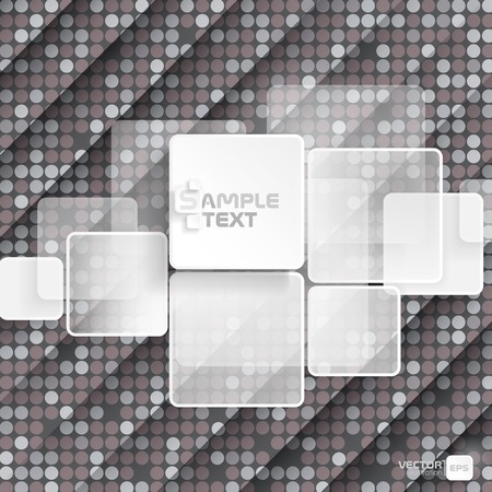 White Square Element On Stripes Background. Vector Illustration. のイラスト素材