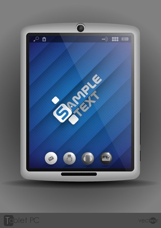 Tablet Computer, Mobile Phone. Vector Illustration. のイラスト素材