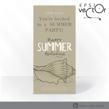 Party Invitation Card Design, Templateのイラスト素材