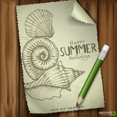 Set of Hand Drawn Various Elementsのイラスト素材