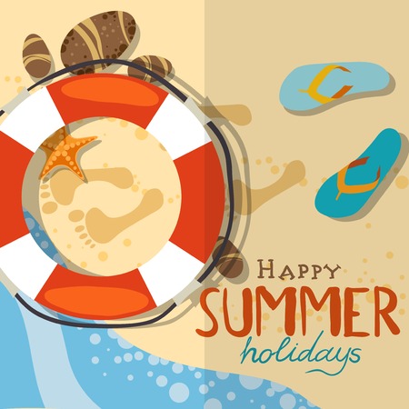 Summer Beach Backgroundのイラスト素材