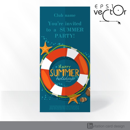 Party Invitation Card Design, Templateのイラスト素材