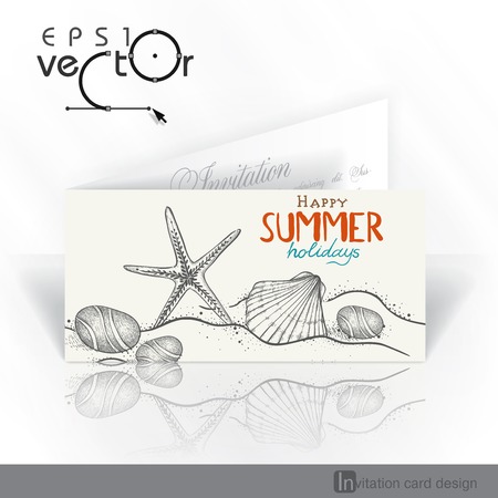 Invitation Card Design, Templateのイラスト素材