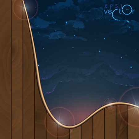 Night Sky Hand Drawn Watercolor Backgroundのイラスト素材