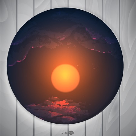 Abstract Round Shape With Frameのイラスト素材