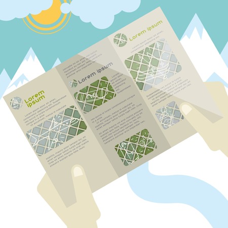 Flat Design, Brochure Templateのイラスト素材