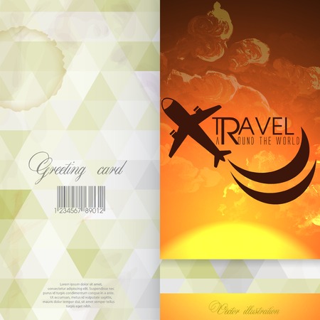 Greeting Card Design, Templateのイラスト素材