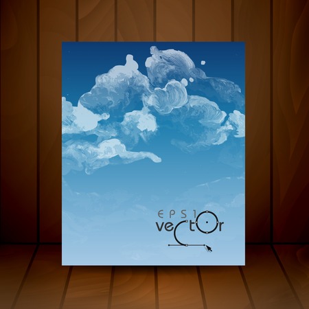 Cloud, Sky Painted Backgroundのイラスト素材