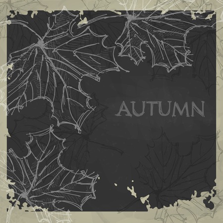 Hand Drawn Autumn Backgroundのイラスト素材