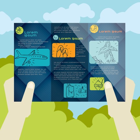 Flat Design, Brochure Templateのイラスト素材