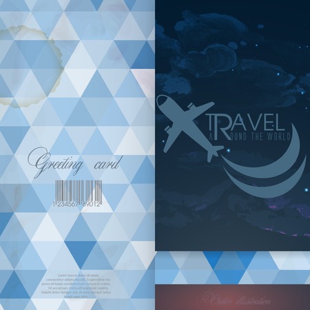 Greeting Card Design, Template. Vector Illustration. Eps 10のイラスト素材