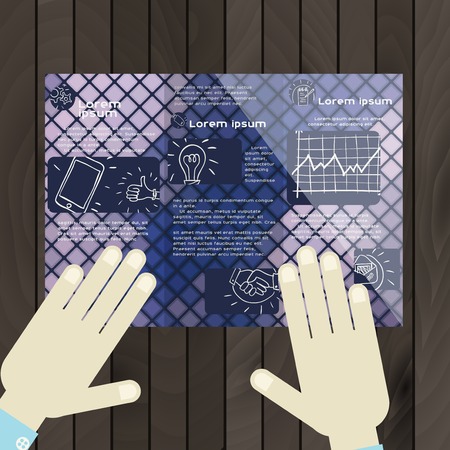 Flat Design, Brochure Templateのイラスト素材