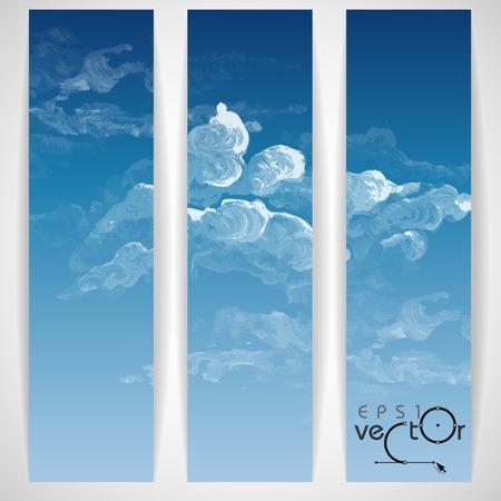 Cloud, Sky Painted Backgroundのイラスト素材