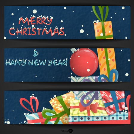 Merry Christmas And Happy New Yearのイラスト素材