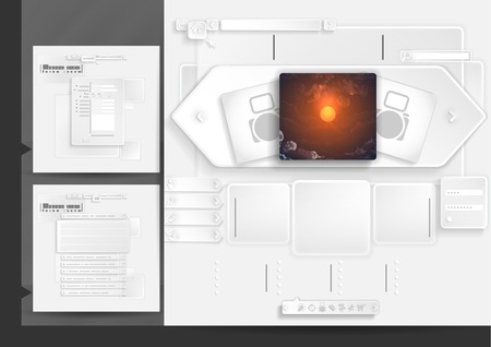 Website Design Template Menu Elementsの写真素材
