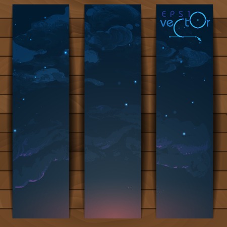 Night Sky Hand Drawn Watercolor Backgroundのイラスト素材