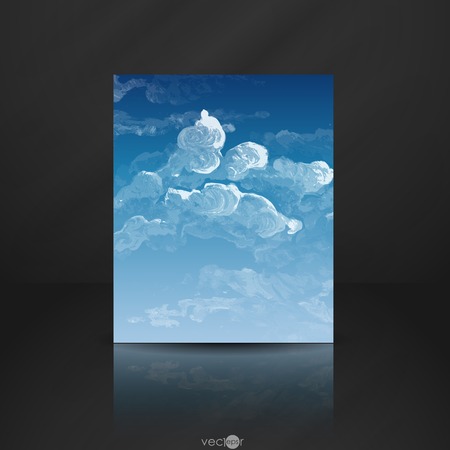 Cloud, Sky Painted Backgroundのイラスト素材