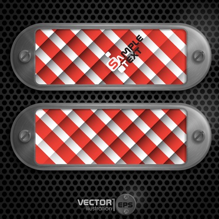 Metallic Frame With Screwsのイラスト素材