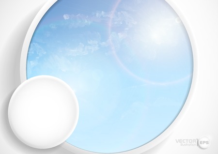 Abstract Background With White Paper Circlesのイラスト素材