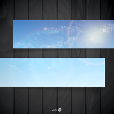 Abstract Banners With Place For Your Textのイラスト素材