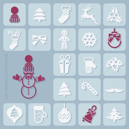 Christmas Icons Setのイラスト素材