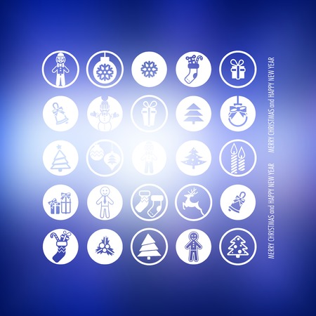 Christmas Icons Setのイラスト素材