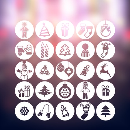 Christmas Icons Setの写真素材