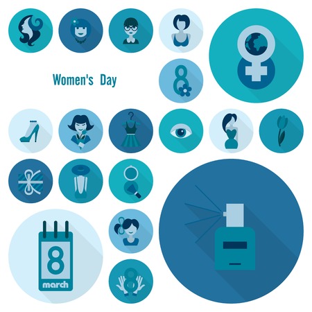 Womans Day Icon Setのイラスト素材