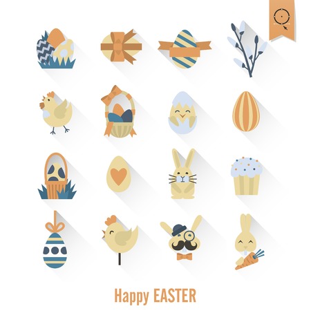 Celebration Easter Iconsのイラスト素材