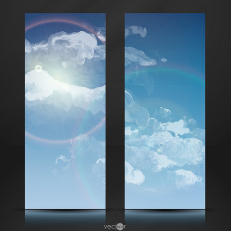 Cloud, Sky Painted Backgroundのイラスト素材