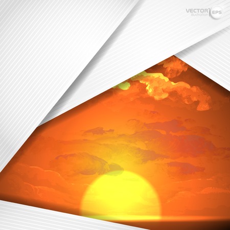 Abstract Background With White Paper Layersのイラスト素材