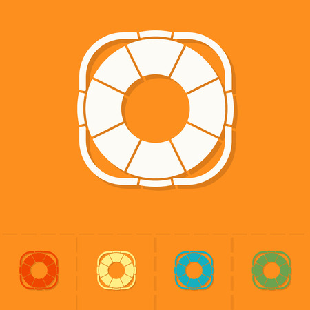 Summer and Beach Simple Flat Icons. Vectorのイラスト素材