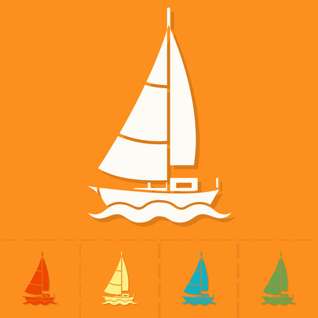 Summer and Beach Simple Flat Icons. Vectorのイラスト素材