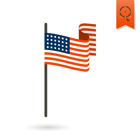 4th of July, Independence Day of the United States, Simple Flat Icon. Vectorのイラスト素材