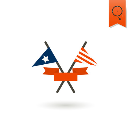 4th of July, Independence Day of the United States, Simple Flat Icon. Vectorのイラスト素材