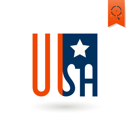 4th of July, Independence Day of the United States, Simple Flat Icon. Vectorのイラスト素材