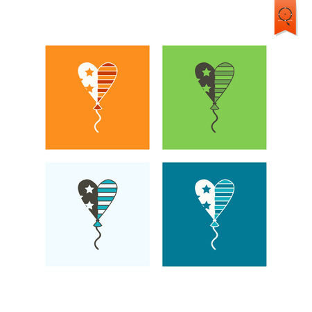 4th of July, Independence Day of the United States, Simple Flat Icon. Vectorのイラスト素材